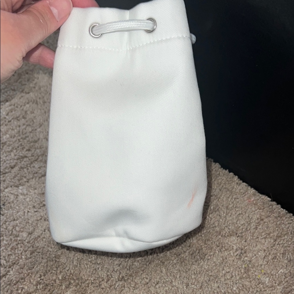 White Drawstring Pouch - Picture 3 of 6